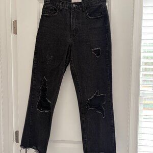 Blush Boutique Black Ripped Distressed Mom Jeans